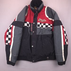 Ski-Doo Jacket Mens XL Tall Red Black X Team Racing Sno Gear Logan Bombardier